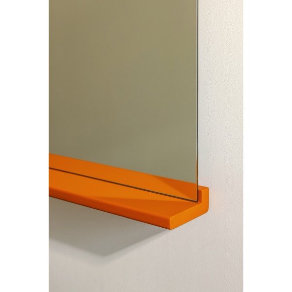 Zidno ogledalo s policom s okvirom od masivnog drveta 50x75 cm Lun – noo.ma-image-3