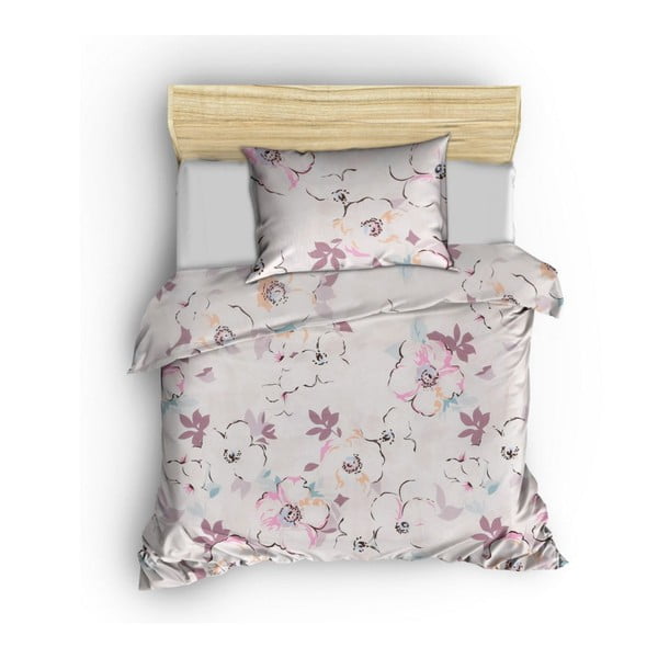 Bež pamučna posteljina za bračni krevet 200x200 cm Ela – Mijolnir