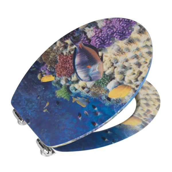 WC sjedalo s 3D slikom i s lakim zatvaranjem Wenko Bellevue, 44,5 x 38 cm-image-1