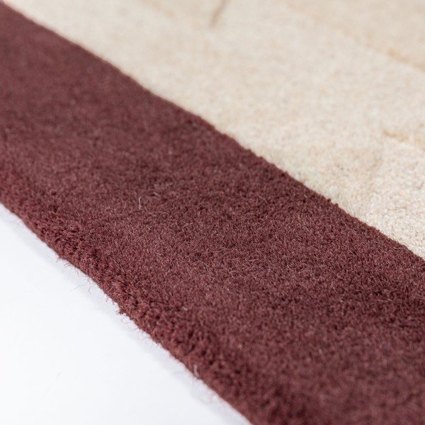 Bordo/u prirodnoj boji ručno rađen vunen tepih 120x170 cm Apex Border Wool – Flair Rugs-image-3
