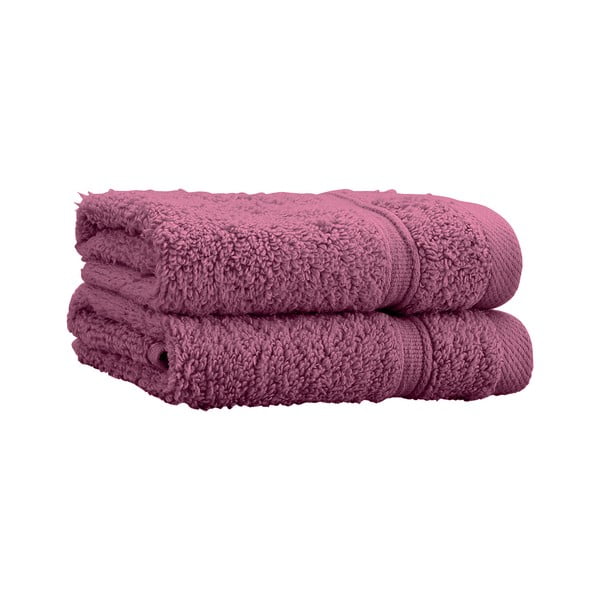 Tamno ružičasti pamučni ručnici u setu 2 kom od frotira 30x30 cm Zero Twist – Catherine Lansfield