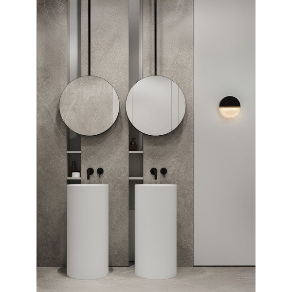 Crna metalna LED zidna lampa s mogućnosti zatamnjivanja Dorin – Nova Luce-image-3
