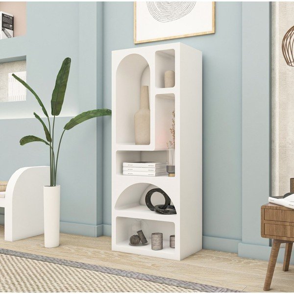 Bijela biblioteka 60x150 cm Lorin – Kalune Design-image-1
