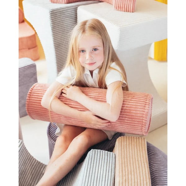 Ružičasti dječji jastuk za sjedenje od samta Roll – Wigiwama-image-2