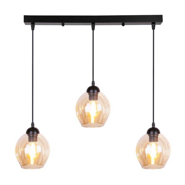 Crna visilica sa staklenim sjenilom 14x70 cm Aspa - Candellux Lighting-image-4