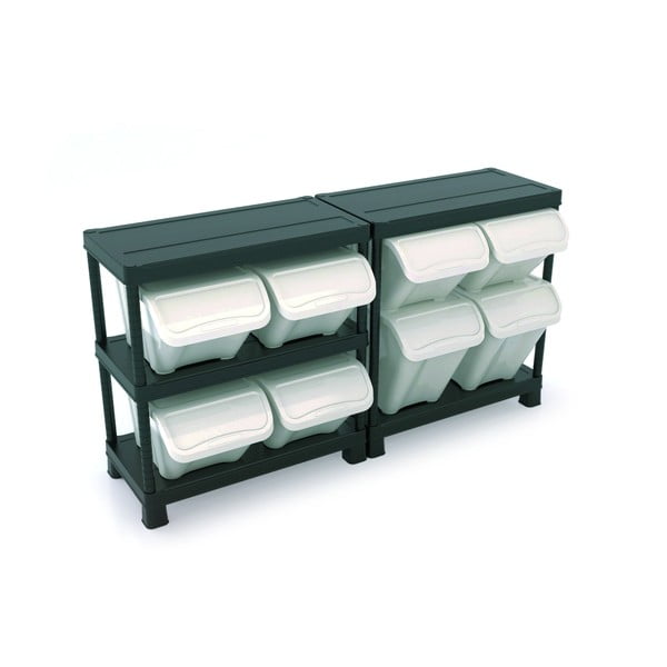 Bijela plastična kutija za pohranu s poklopcem 55x39x32 cm All In Box – KIS-image-1