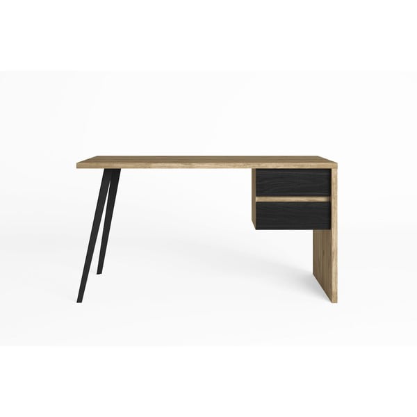Radni stol s pločom stola u dekoru hrasta 69x136 cm Eliot – Marckeric
