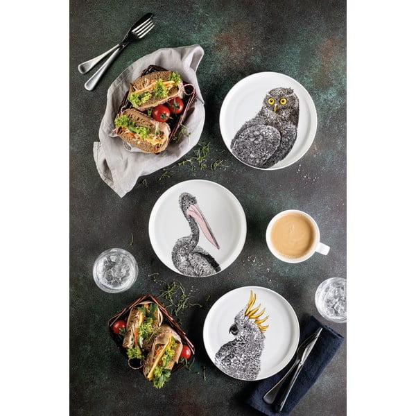 Bijeli porculanski tanjur Maxwell & Williams Marini Ferlazzo Owl, ø 20 cm-image-3