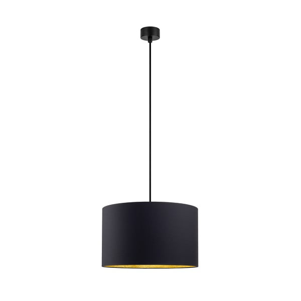 Crna viseća svjetiljka s unutarnjom stranom boje bakra Sotto Luce Mika, ⌀ 40 cm