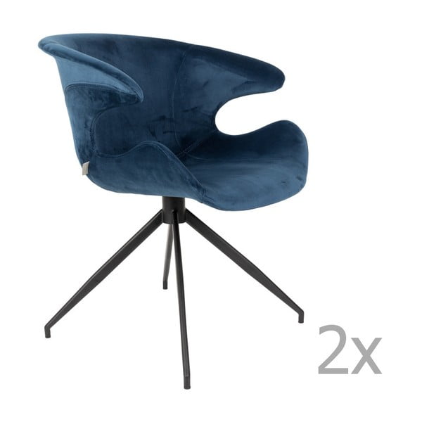 Set od 2 plave stolice sa naslonima za ruke Zuiver Mia