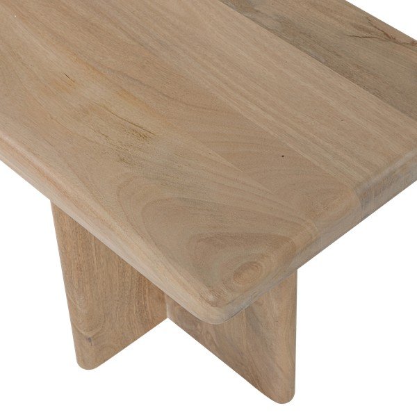 Pomoćni stol od masivnog manga u svijetloj prirodnoj boji 40x80 cm Ato – WOOOD-image-4
