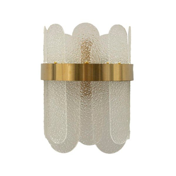Staklena zidna lampa u zlatnoj boji Gris – Mauro Ferretti