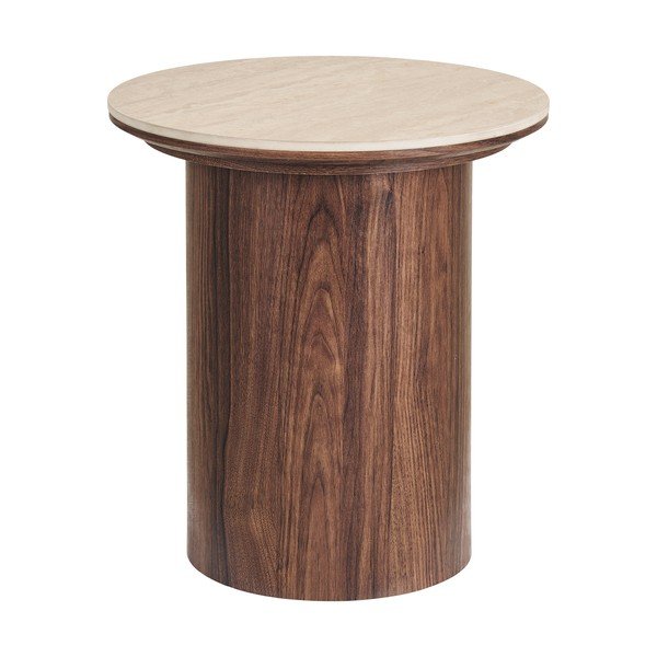 Okrugao pomoćni stol s keramičkom daskom ø 45 cm Delphi – House Nordic-image-4