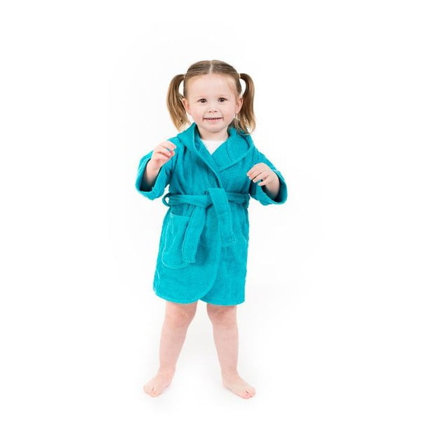 Plavi pamučni dječji kućni ogrtač vel.1-2 god - Tiseco Home Studio-image-2