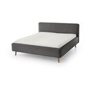 Antracitno sivi tapecirani bračni krevet bez podnice 160x200 cm Mattis – Meise Möbel