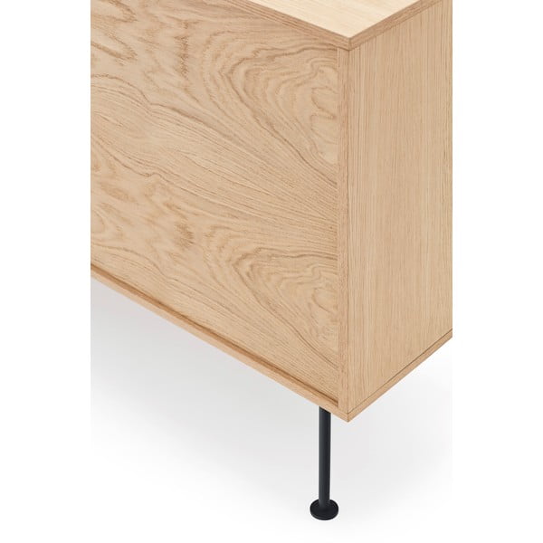 Antracit siva komoda s hrastovim furnirom Teulat Yoko, širina 180 cm-image-1