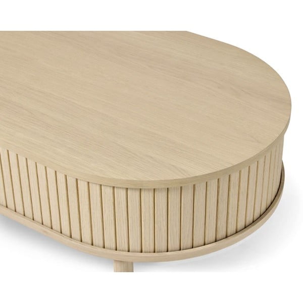 Stolić za kavu u dekoru hrasta u prirodnoj boji 60x120 cm Meta – Unique Furniture-image-3