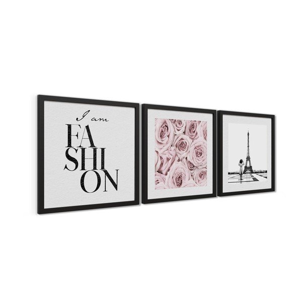 Slike u setu 3 kom 30x40 cm Parisienne – Styler-image-4