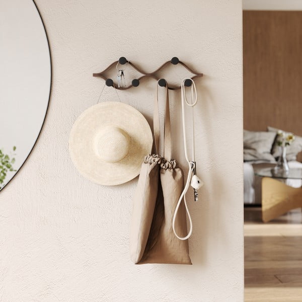 Zidna vješalica od masivnog kaučuka u prirodnoj boji Montage – Umbra-image-4