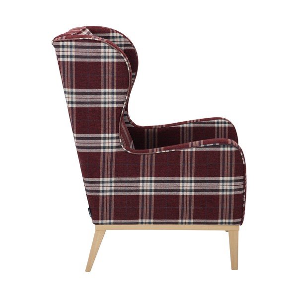 Crvena karirana fotelja Max Winzer Angelo-image-3