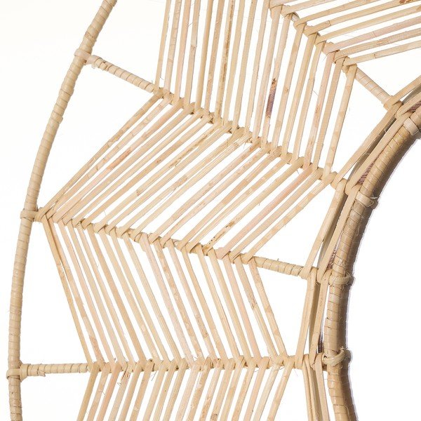 Zidno ogledalo s okvirom od ratana ø 55 cm - Casa Selección-image-2