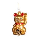 Stakleni ukas za božićno drvce 11 cm Lucky Cat – Sass & Belle