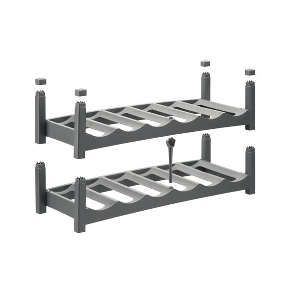 Sivi plastični stalak za vino Vario - Rotho-image-3