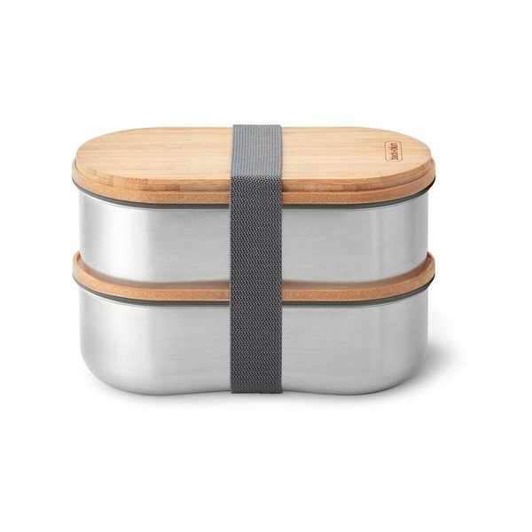 Kutija za ručak 2 kom s pregradama Bento – Black + Blum