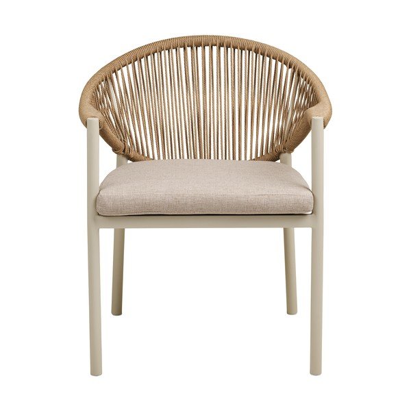 Bež metalna/podstavljena vrtna stolica Abela – House Nordic-image-2