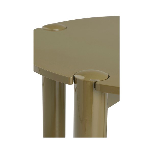 Kaki zeleni okrugao stolić za kavu od MDF-a ø 80 cm Pussel – Ellos Home-image-3