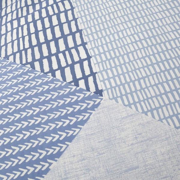 Plava posteljina 200x200 cm Larsson Geo - Catherine Lansfield-image-4