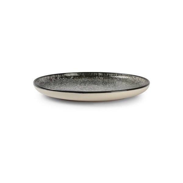 Crni/krem desertni tanjur od kamenine ø 20 cm Gravel – ONA-image-2