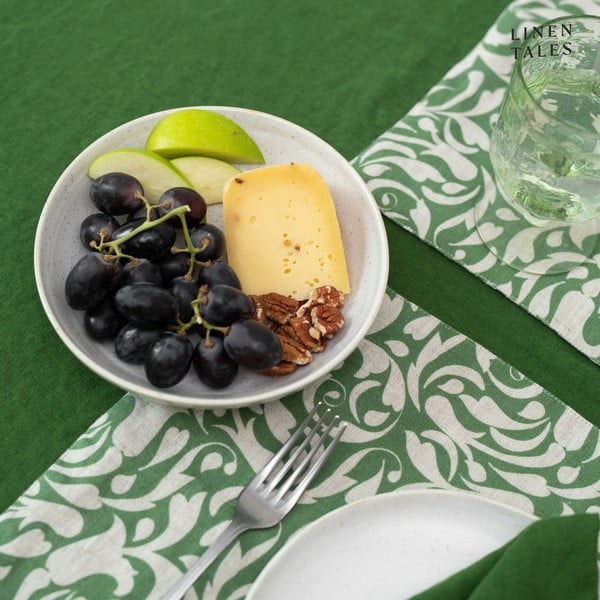 Laneni podmetač 35x45 cm Evergreen Damask – Linen Tales-image-4