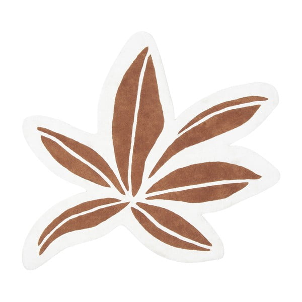 Smeđi dječji tepih 140x120 cm Tropical Leaf – Lilipinso