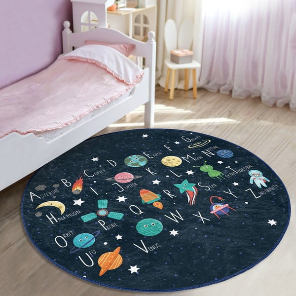 Tamno plavi dječji tepih ø 100 cm Comfort – Mila Home-image-4