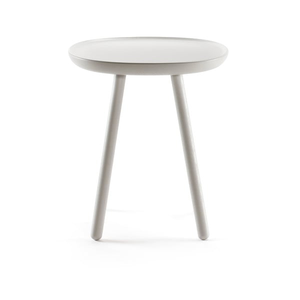 Sivi stolić za kavu od prirodnog masivnog drveta EMKO Naïve, ø 45 cm-image-2