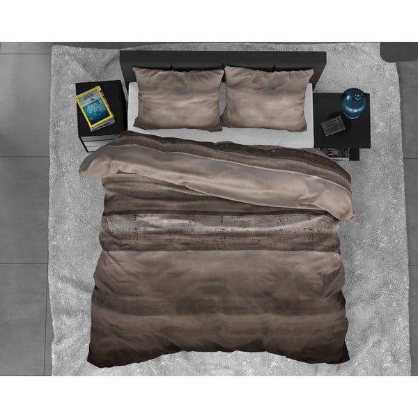 Smeđa flanel posteljina Sleeptime Marcus Taupe, 140 x 220 cm