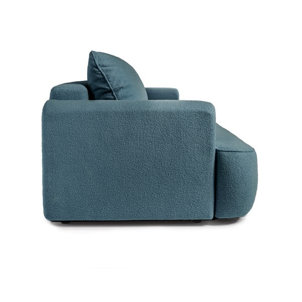 Plava sklopiva sofa od bouclé tkanine 247 cm Quinoa – Bonami Selection-image-3