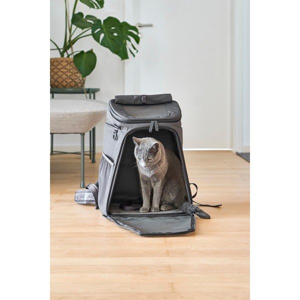 Tamno sivi ruksak za transport psa za kućne ljubimce 27x35 cm Zaino Asphalt – MiaCara-image-1