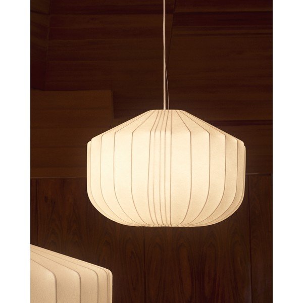 Bijela stropna svjetiljka s tekstilnim sjenilom ø 51 cm Somar – Kave Home-image-2