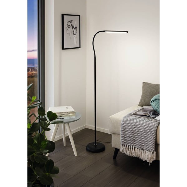 Crna LED stojeća svjetiljka (visina 130 cm) LAROA – EGLO-image-1