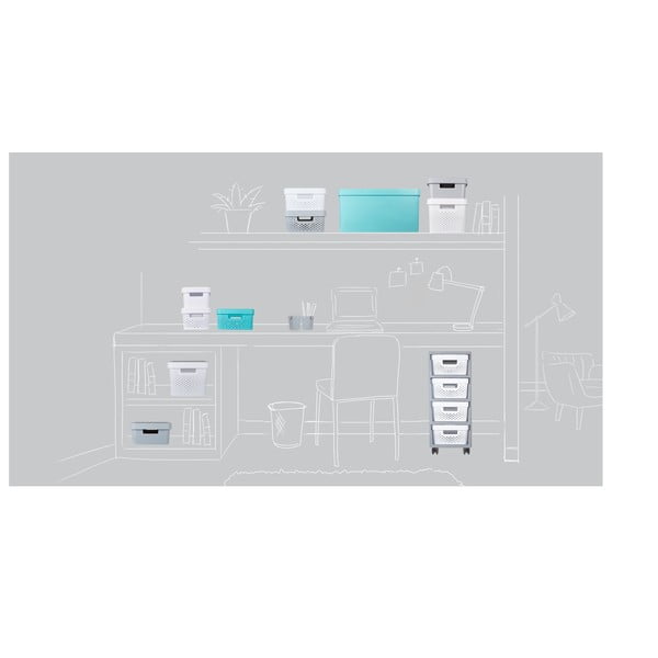 Bijeli/sivi plastični regal na kotačima 29,5x65,5 cm Infinity – Curver-image-4