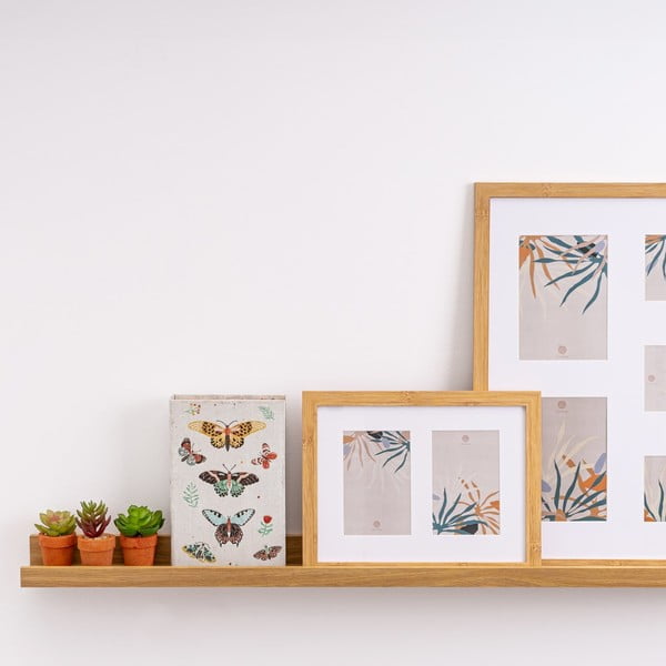 Polica za fotografije u dekoru hrasta u prirodnoj boji 80 cm – Casa Selección-image-1