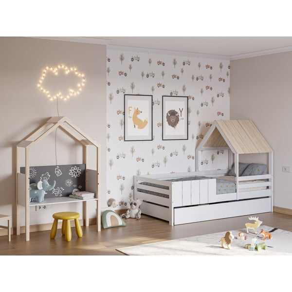 Bijela dječja ladica za ispod kreveta 90x190 cm Valka – Marckeric-image-1