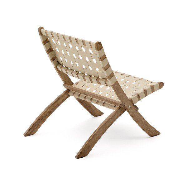 Vrtna fotelja od masivnog drveta u prirodnoj boji Chabeli – Kave Home-image-3