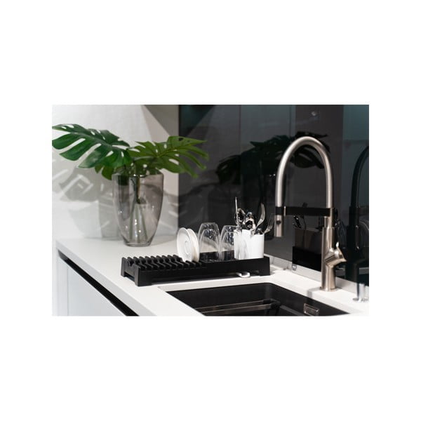 Crni ocjeđivač za suđe Vialli Design Livio Duo-image-1