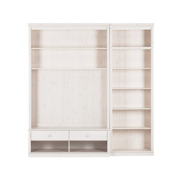 Bijeli TV set od masivnog bora 214x223 cm Anita – Støraa