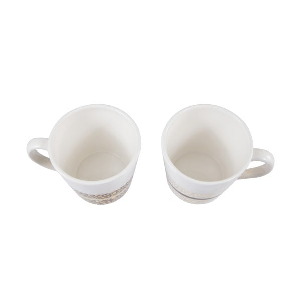Bijele/u zlatnoj boji šalice u setu 2 kom od kamenine 300 ml London – Premier Housewares-image-4