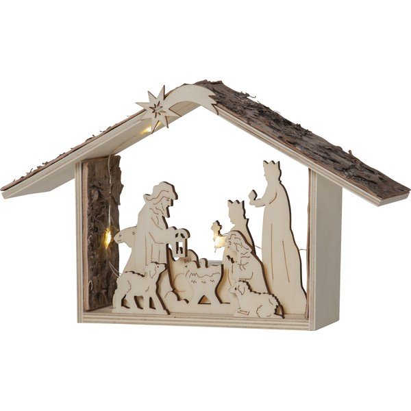 Smeđi svjetlosni ukras s božićnim motivom Yuletide – Star Trading-image-2