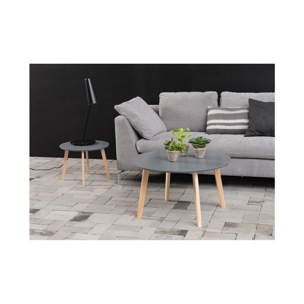 Actona Molina sivi stolić za kavu, ⌀ 80 cm-image-1